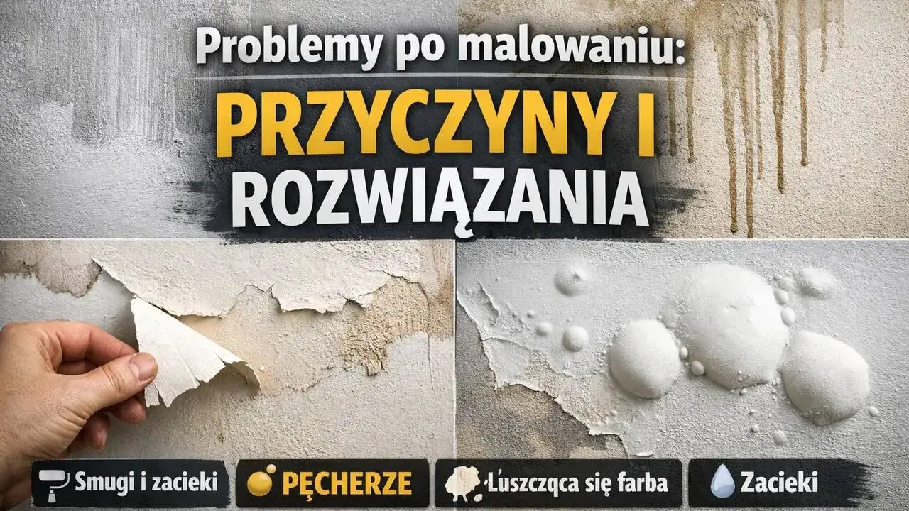 Problemy po malowaniu: łuszcząca się farba, pęcherze, zacieki. Gładź odchodzi przy malowaniu.