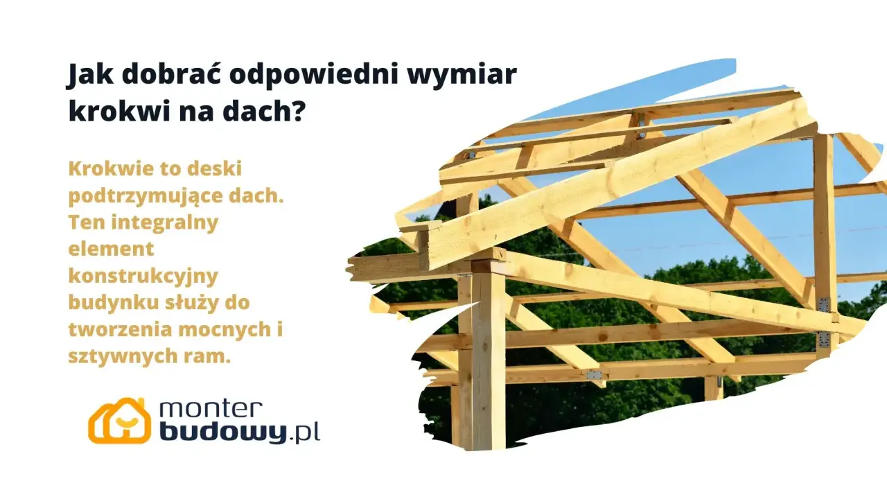 Drewniane krokwie na dach jednospadowy tworzą solidną konstrukcję.