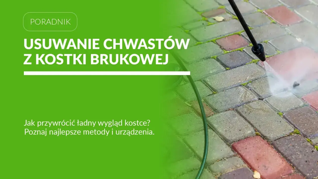 Usuwanie chwastów z kostki brukowej za pomocą myjki ciśnieniowej. Poznaj metody na piękny podjazd.