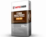 Imprefarb Tynk Maszynowy Cementowo-Wapienny PD-20, 25kg. Idealny do nakładania mechanicznego i ręcznego na podłoża mineralne.