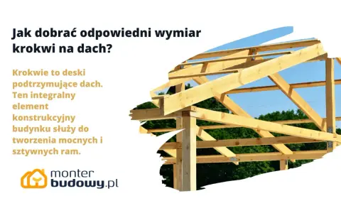 Drewniane krokwie na dach jednospadowy tworzą solidną konstrukcję.