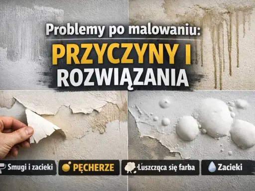 Problemy po malowaniu: łuszcząca się farba, pęcherze, zacieki. Gładź odchodzi przy malowaniu.