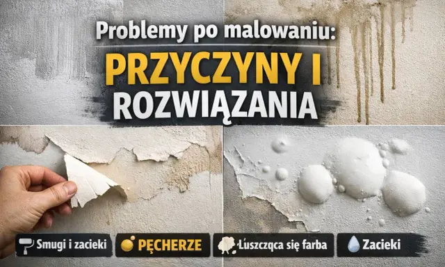 Problemy po malowaniu: łuszcząca się farba, pęcherze, zacieki. Gładź odchodzi przy malowaniu.